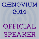 Gaenovium 2014 official speaker